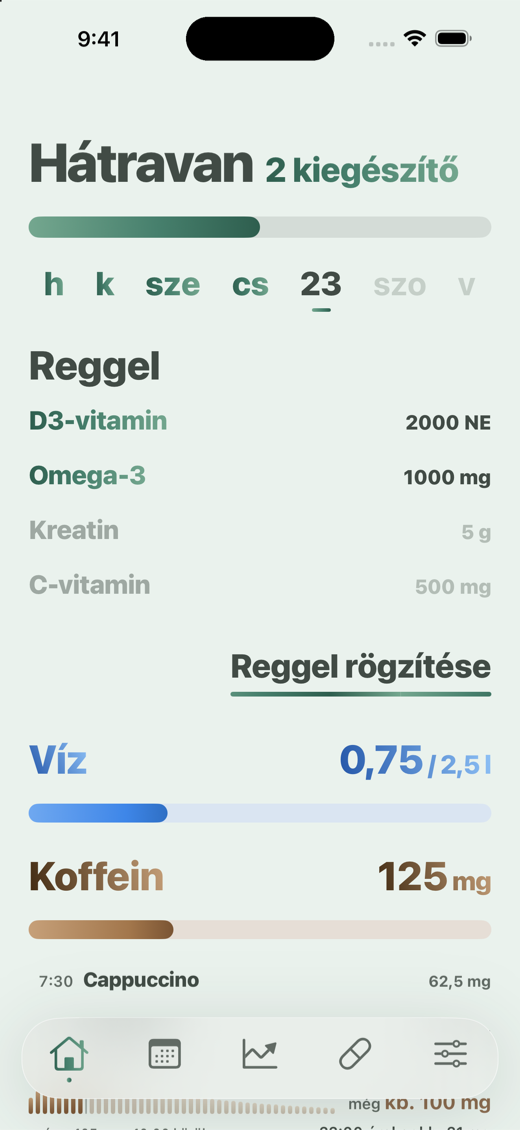 A Davka kezdőlapja - reggeli kiegészítők, víz és koffein